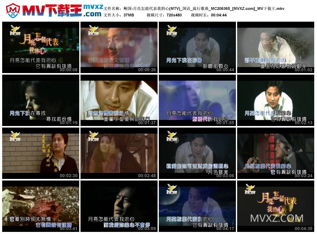 鲍国-月亮怎能代表我的心(MTV)_国语_流行歌曲_MC206365